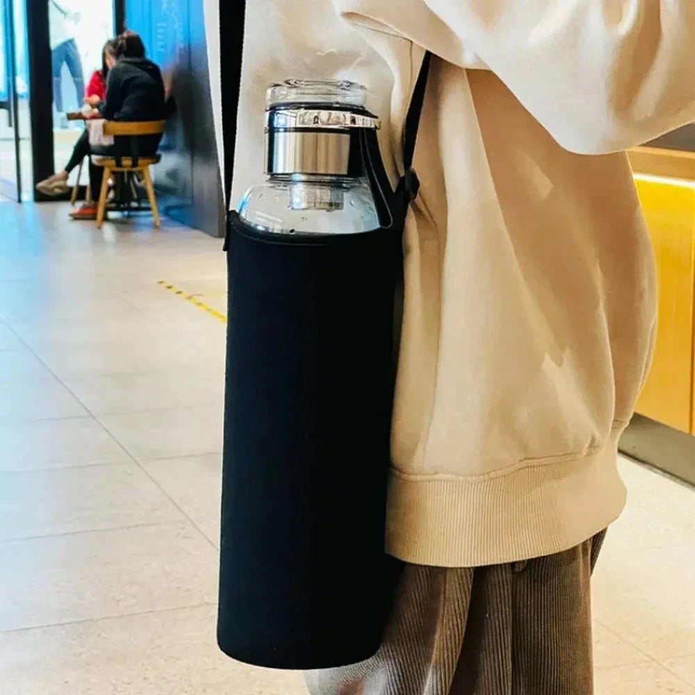 2L Large Capacity Glass Water Bottle Leakproof