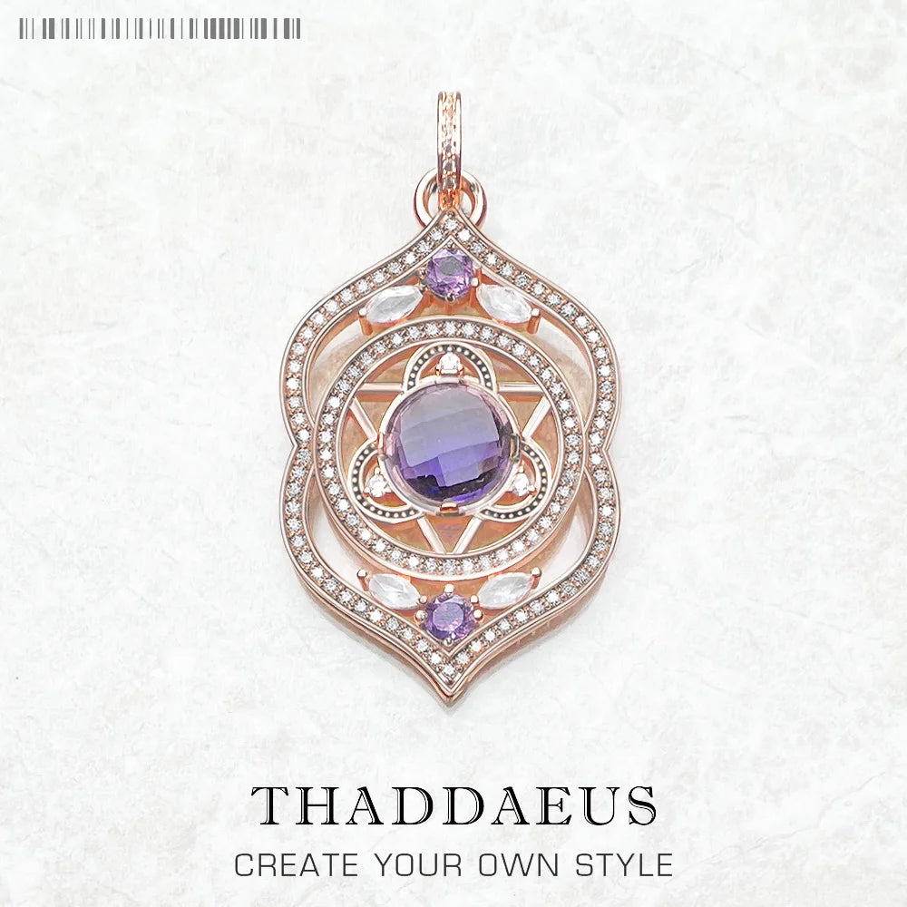 Pendant THIRD-EYE CHAKRA,Brand Fashion Trendy Jewelry Europe Rose Gold Color 925 Sterling Silver Gift For Woman