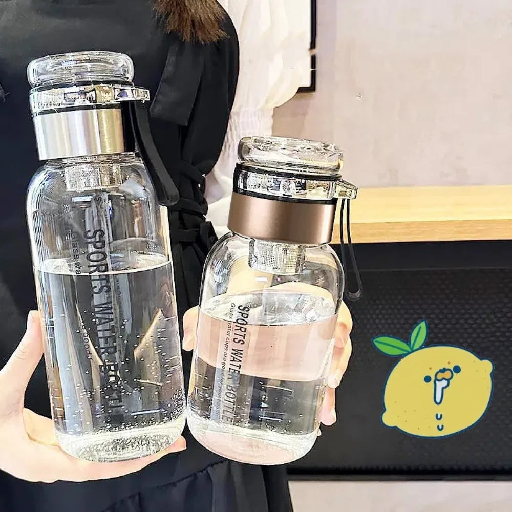 2L Large Capacity Glass Water Bottle Leakproof