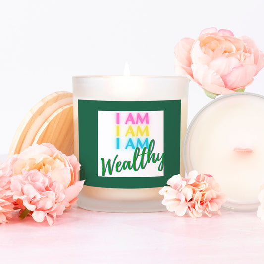 I AM WEALTHY StormLight Affirmation Candle