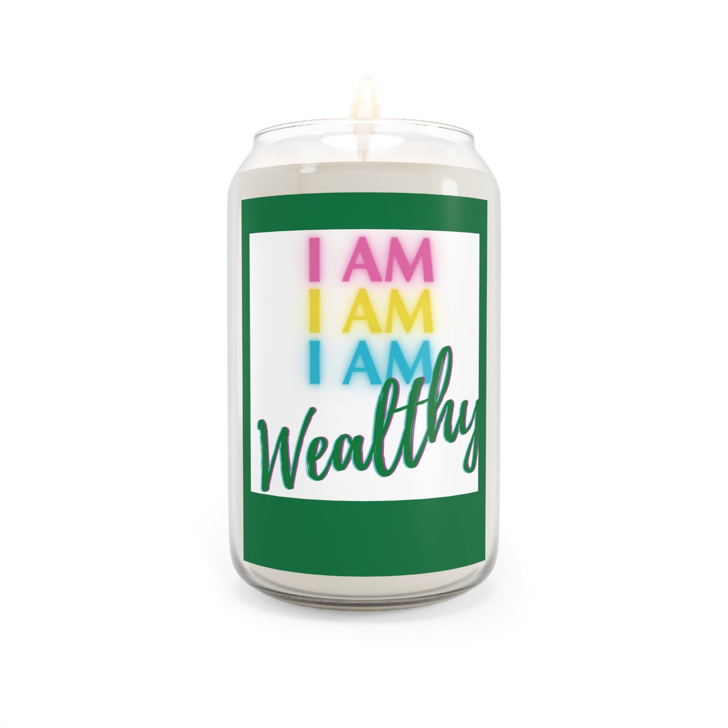 I AM WEALTHY StormLight Affirmation Candle (LARGE)