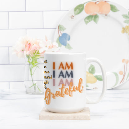 Alchemy Frequency Ceramic Vessel Mug: GRATEFUL