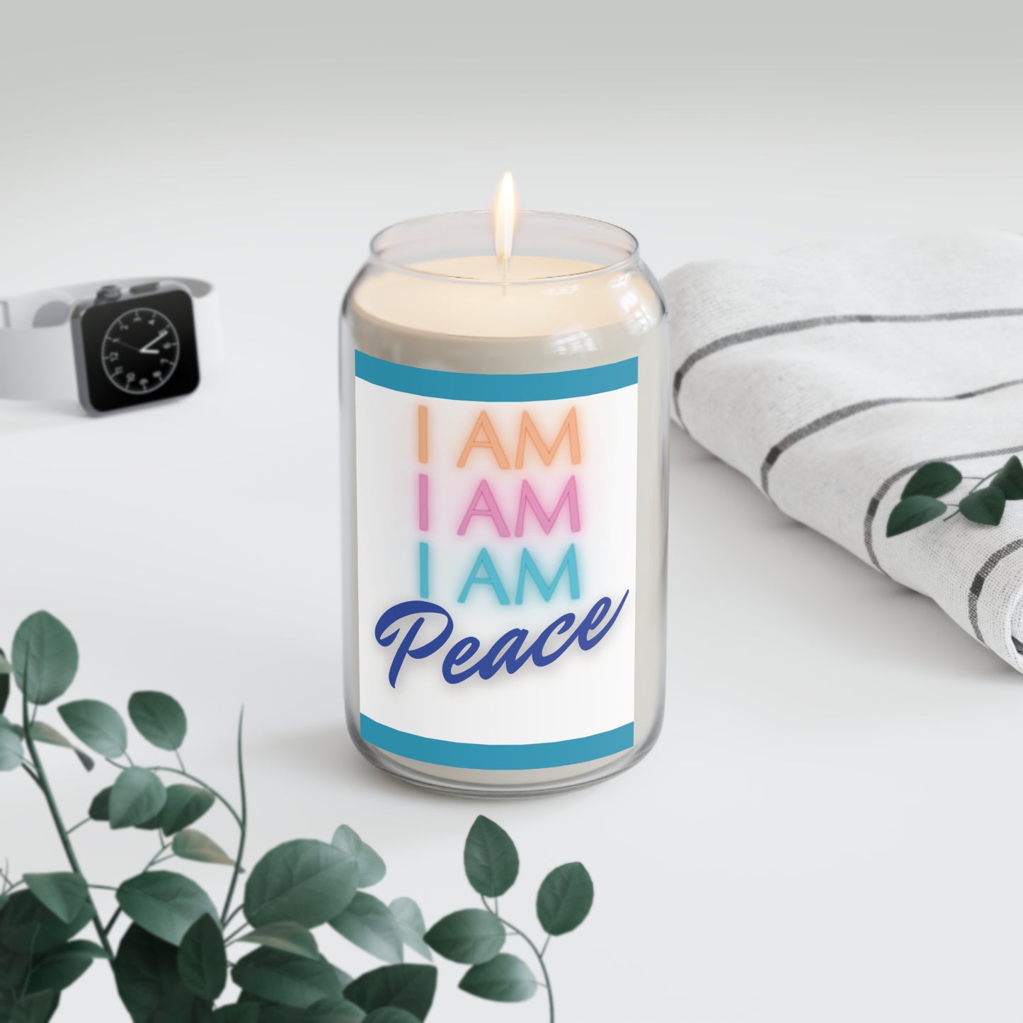 I AM PEACE StormLight Affirmation Candle (LARGE)