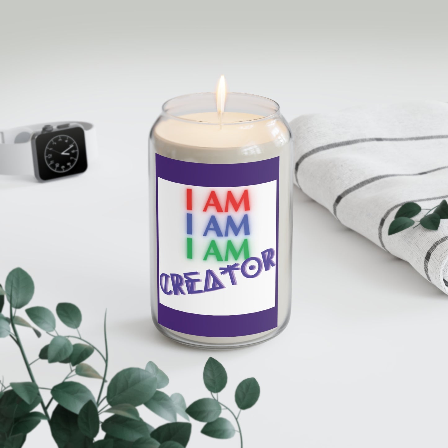 I AM CREATOR StormLight Affirmation Candle (LARGE)