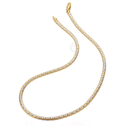 4mm Necklace Gold Silver Link Chain