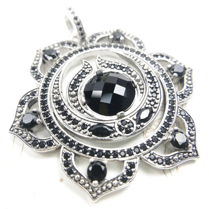 Pendant Black Splenic Chakra Swadhisthana New Jewelry 925 Sterling Silver Accessories Gift For Women