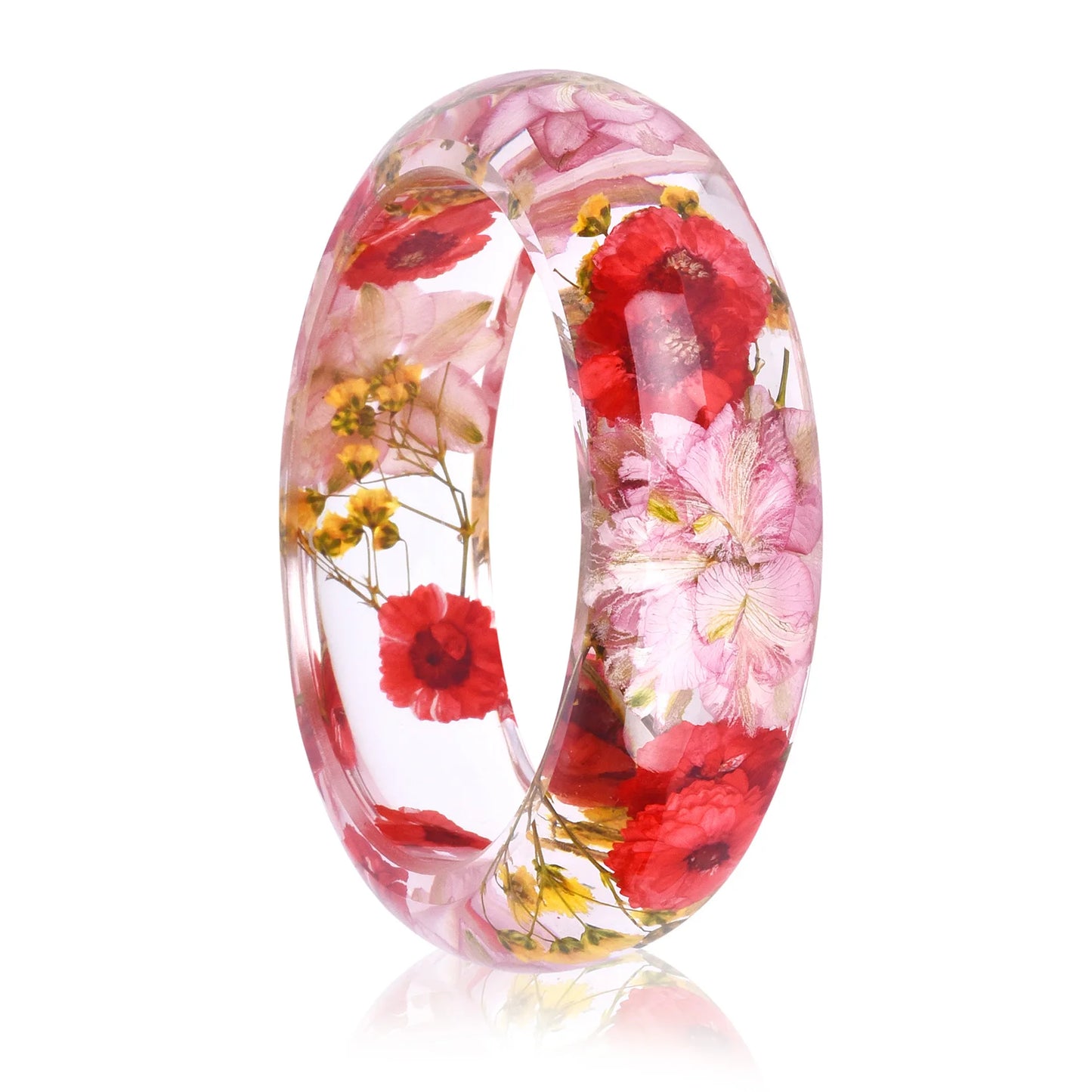 Dried Flower Resin Bracelet Bangle