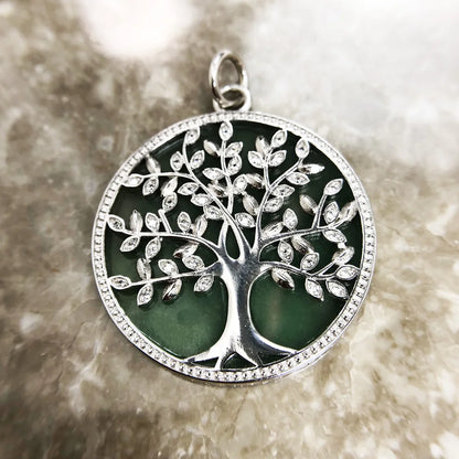 Pendants Green Tree Spring New Jewelry Trendy Happy Future 925 Sterling Silver Accessories Gift For Women