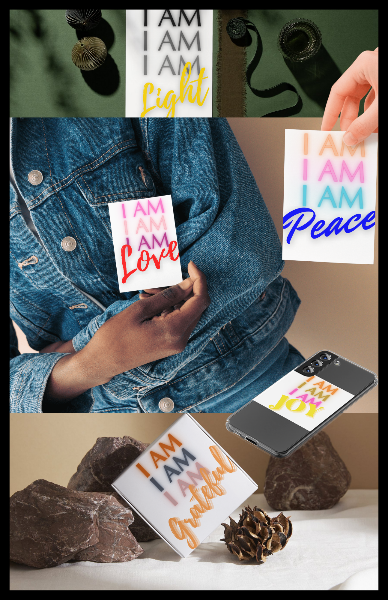 I AM EMBODIMENT DECAL TRANSFERS STICKERS