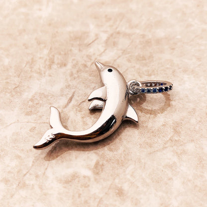 Blue Dolphin Pendant 925 Sterling Silver