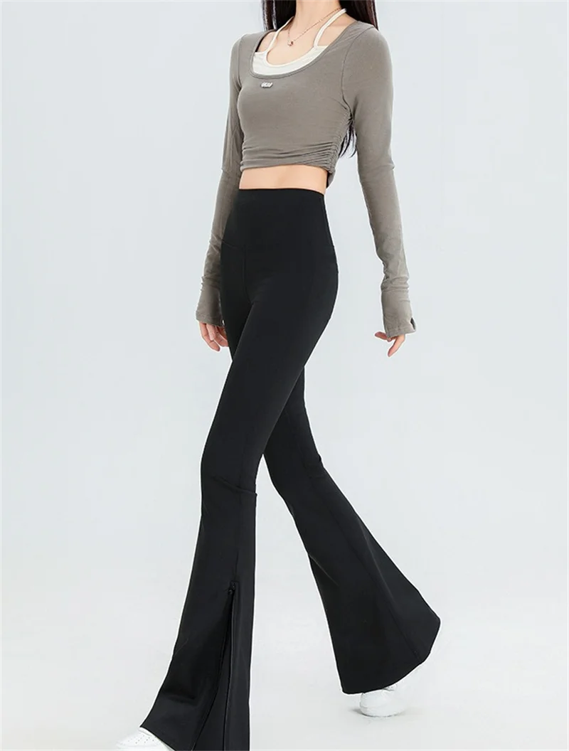 Zipper Bell Bottom Pant