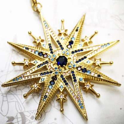 Cosmic Dreams Star & Moon Pendant and Earring Set