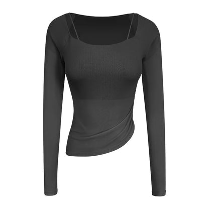 Bra Cup Yoga Long Sleeve Top