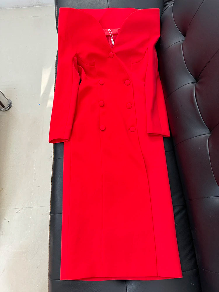 Scarlet Majesty Dress/ Overcoat