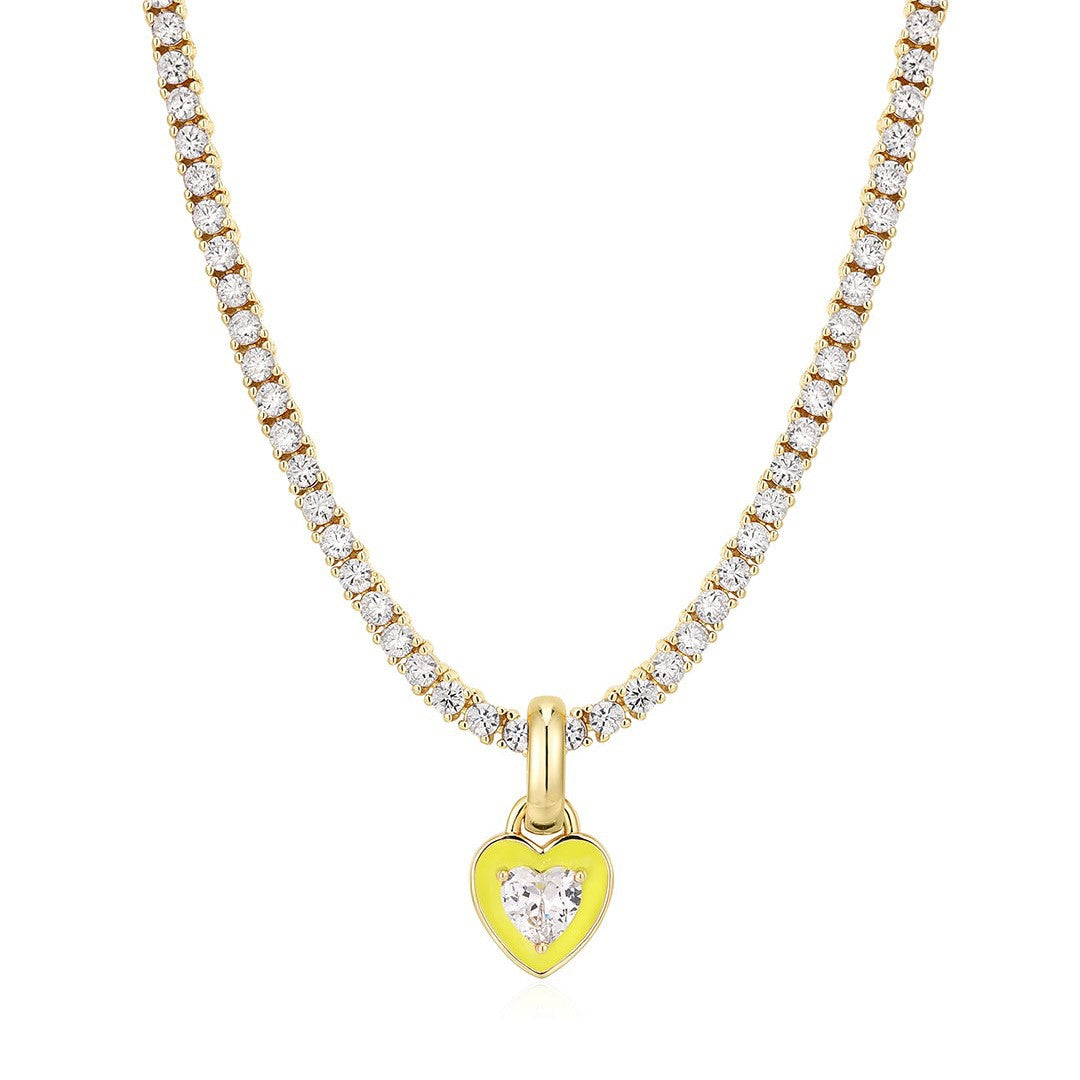 Heart Tennis Necklace