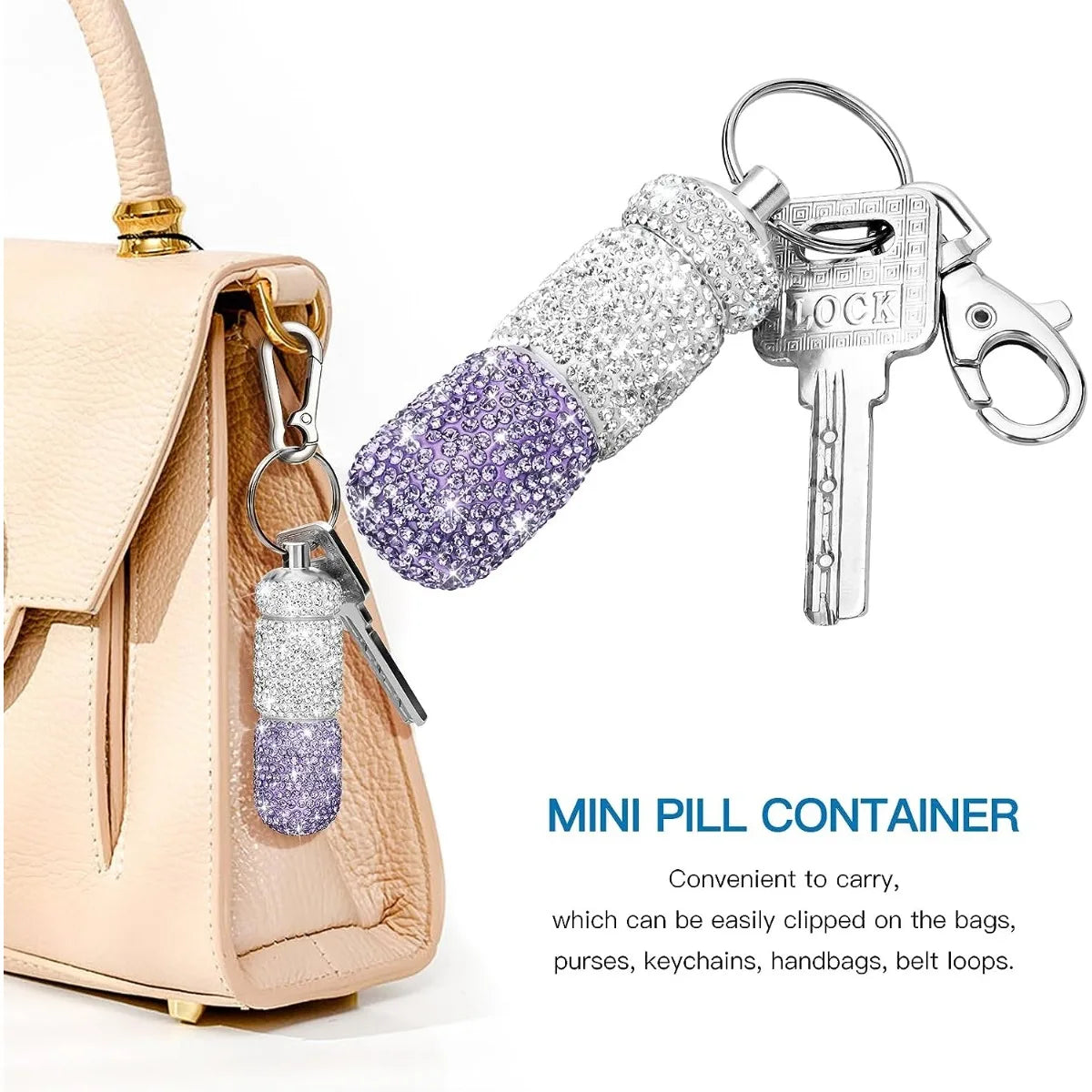 Luxury Rhinestone Pill Case