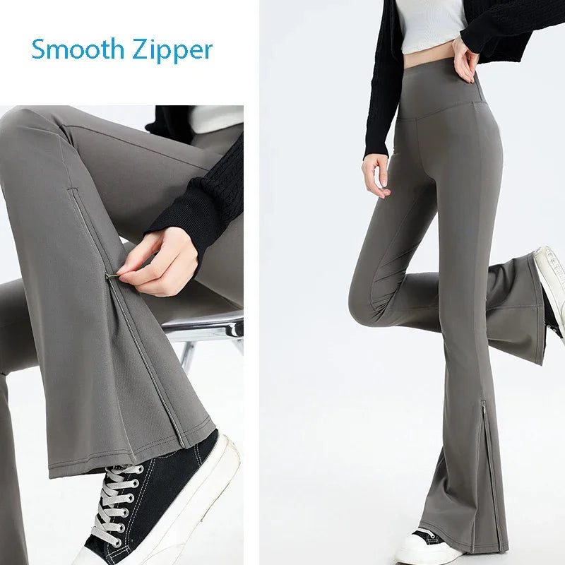 Zipper Bell Bottom Pant