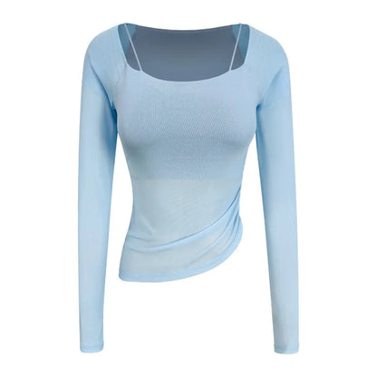 Bra Cup Yoga Long Sleeve Top