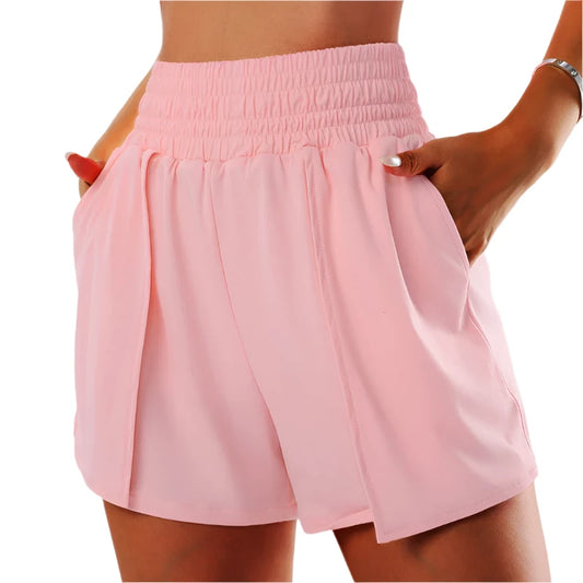 Elastic Waist Yoga Shorts