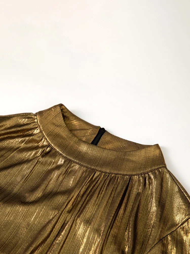 Golden Hour Pleated Gown