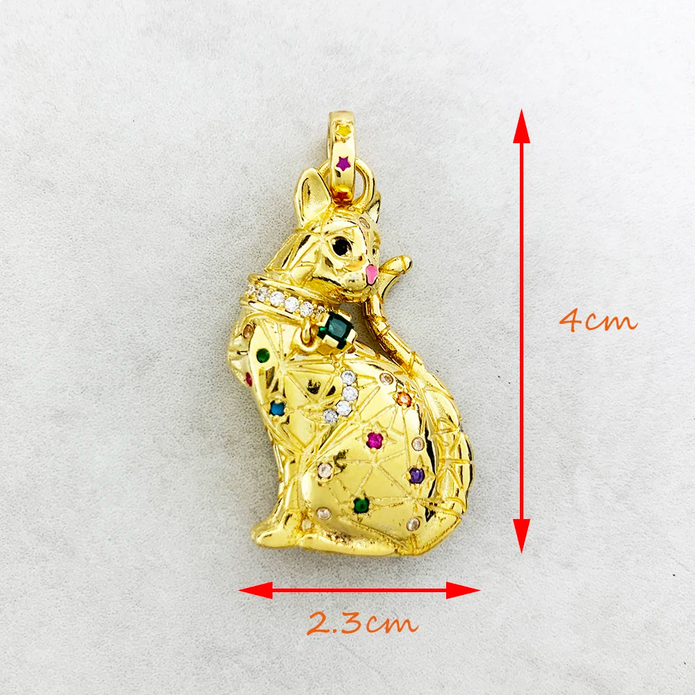 Golden Magical Cat  925 Sterling Silver