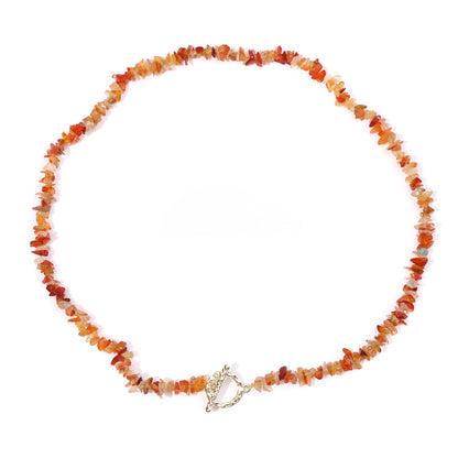 Healing Bohemian Gem Gravel Natural Semi-precious Stone Necklace Women's Fashion Necklace Jewelry Collares Para Mujer Female