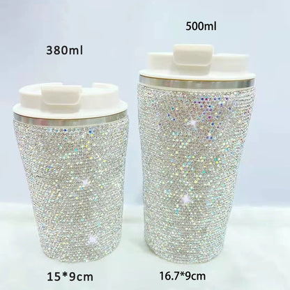 Rhinestone Stainless Steel Insulated Coffee Cup