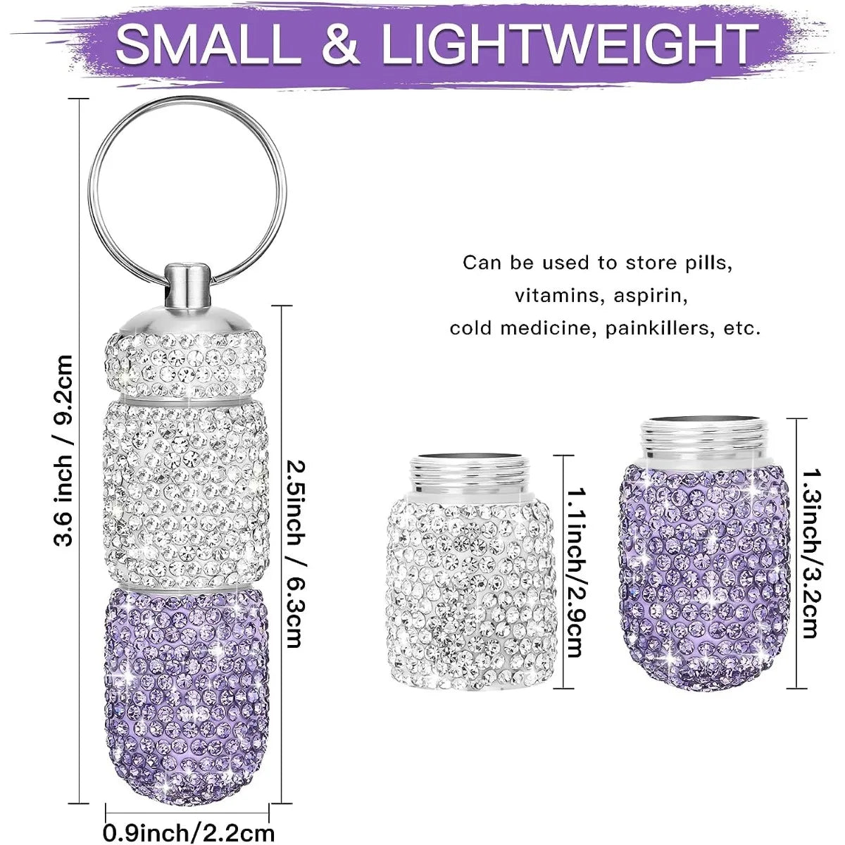 Luxury Rhinestone Pill Case