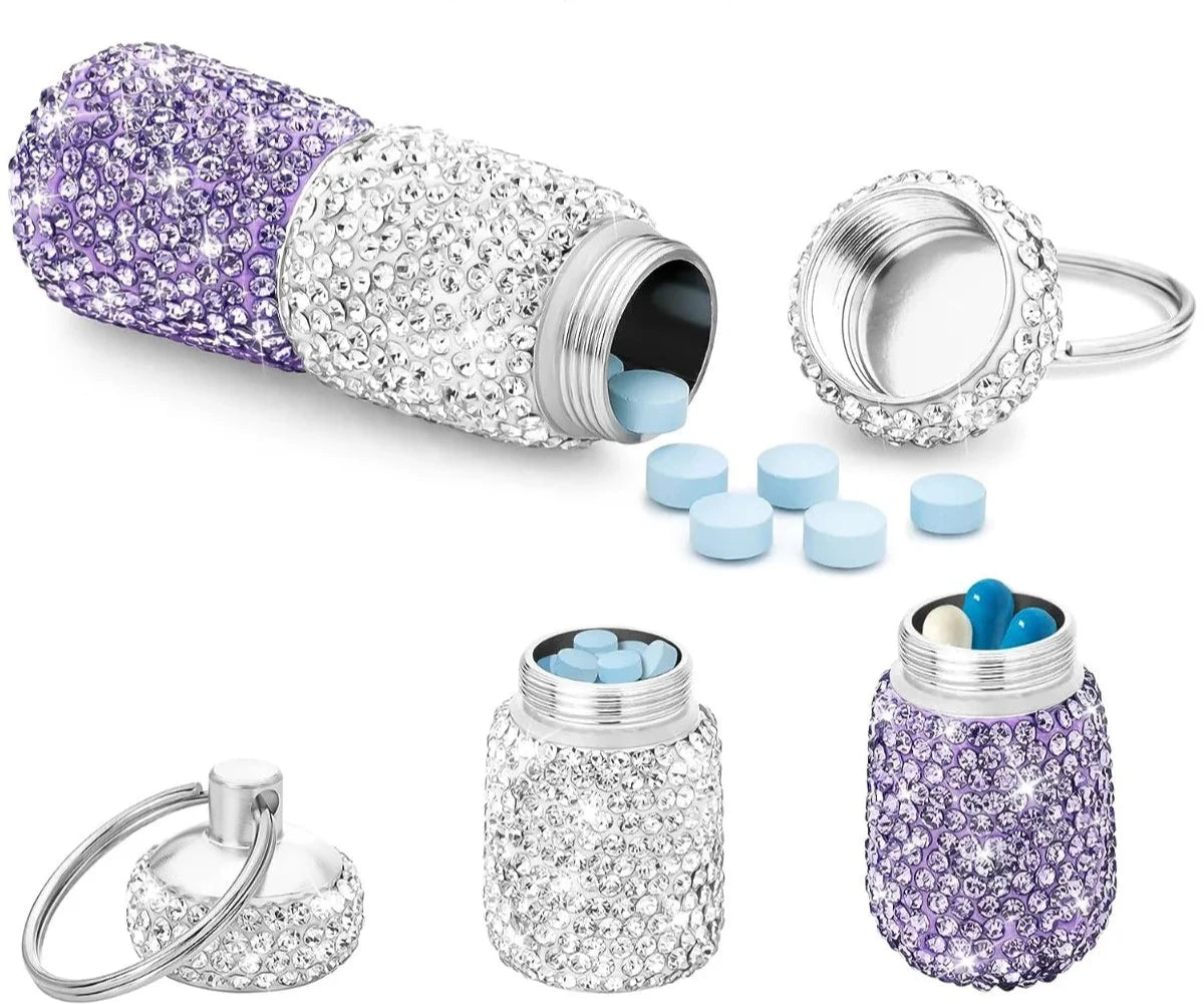 Luxury Rhinestone Pill Case