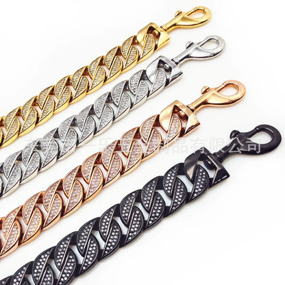 32MM Stainless Steel Pet Supplies Dog Collar Bully Dog Fighting Bully Dog Collar Durbin Cuban Chain Traction Leash Chain