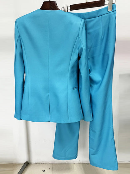 Ocean Bloom Tailored Suit Set