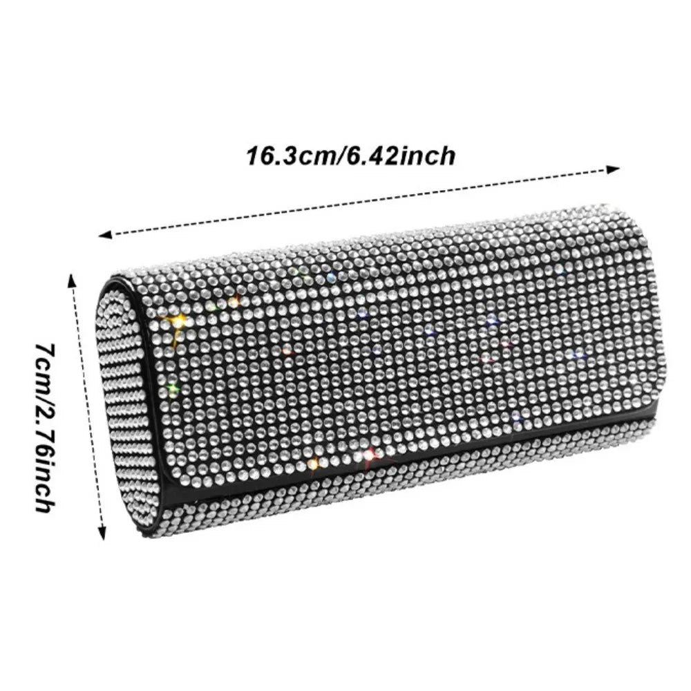 Bling Rhinestone Diamond Sunglasses Case Sunglasses Protector Anti-pressure Eye Glasses Case Hard Shell Eyeglass Storage Cases