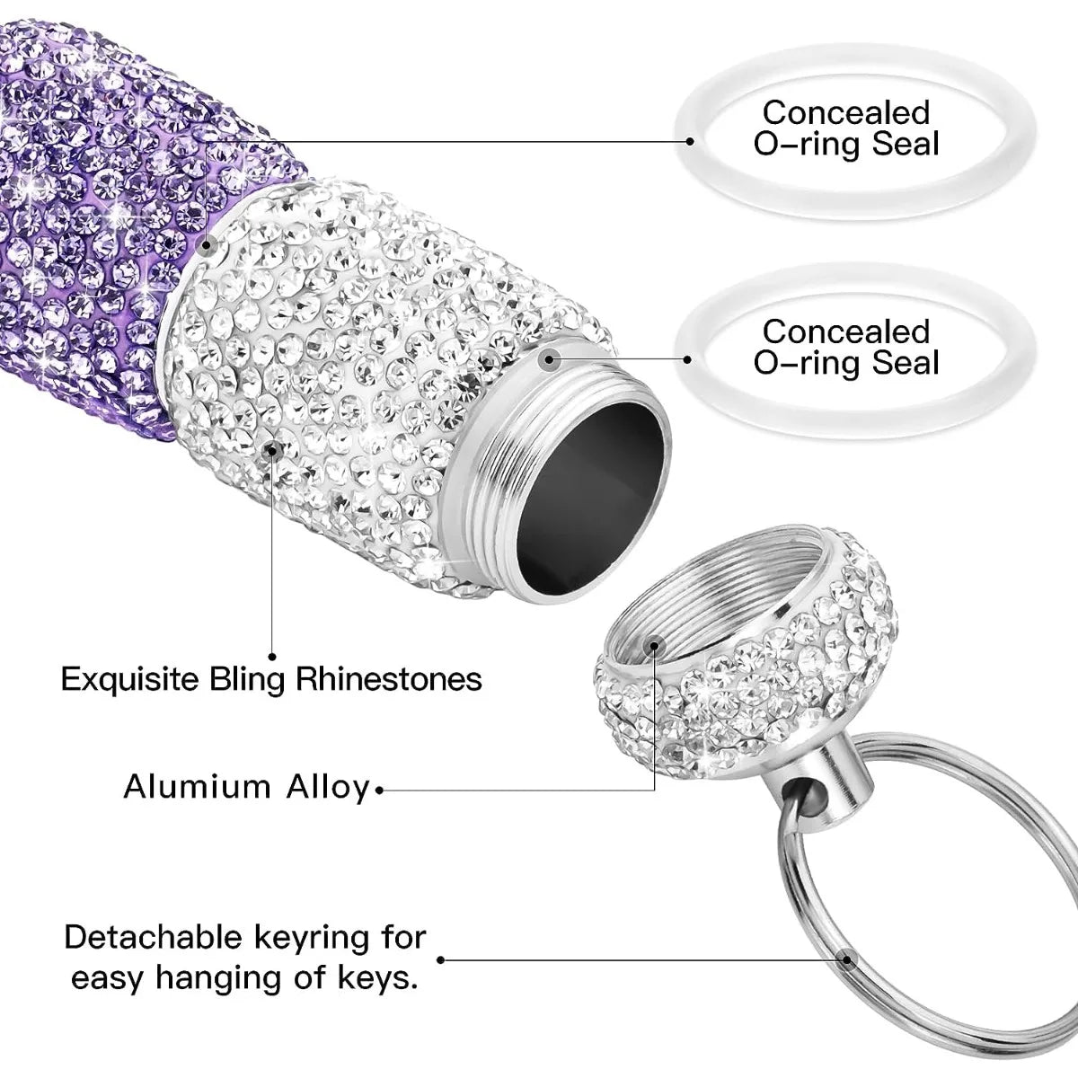 Luxury Rhinestone Pill Case