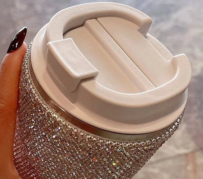 Rhinestone Stainless Steel Insulated Coffee Cup