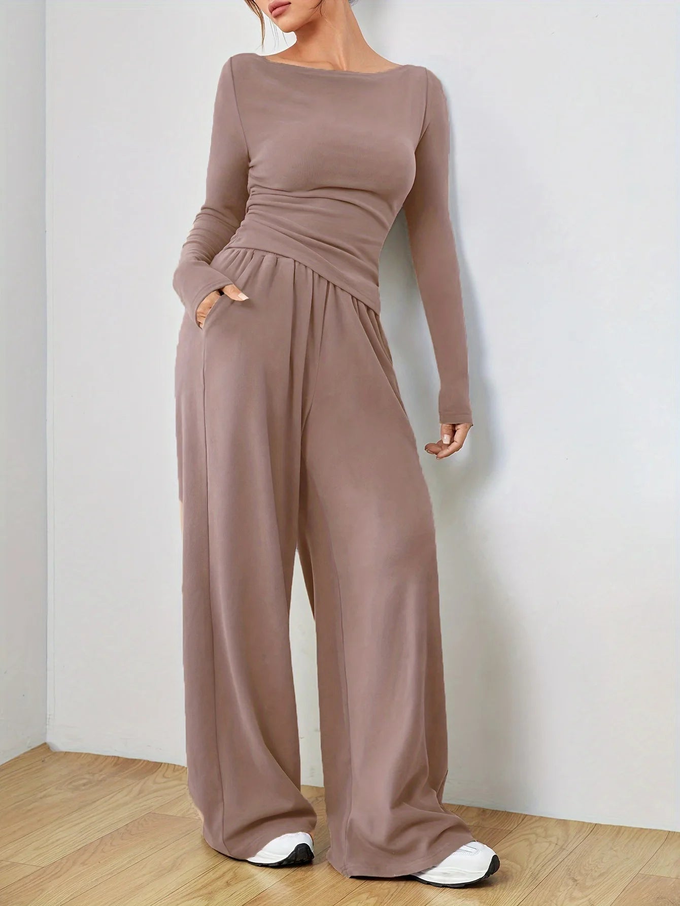 Casual Wide-Leg Lounge Set