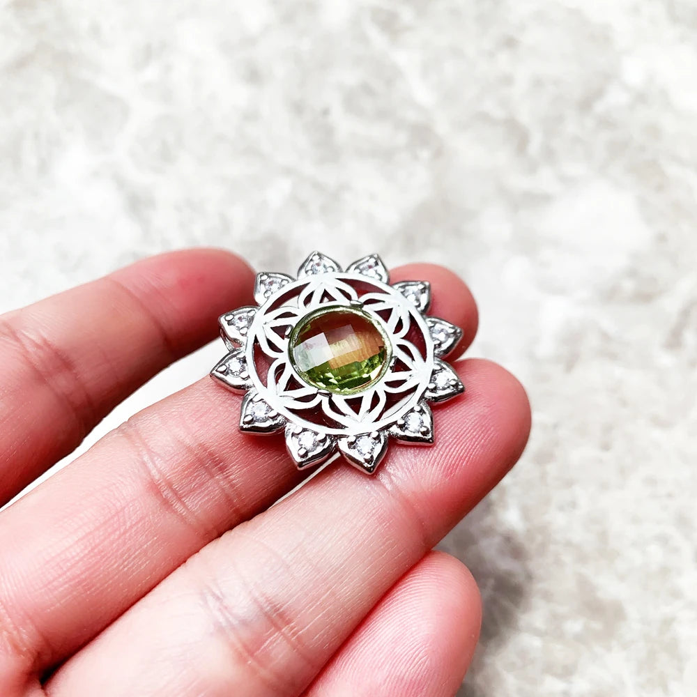 Pendant Anahata Heart Chakra Fashion Glam Sterling 925 Silver Jewelry Europe Vintage Soul Gift For Women