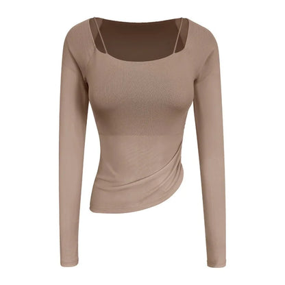 Bra Cup Yoga Long Sleeve Top