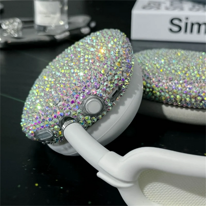 DIY Handmade luxurious Flash Diamond Protective  Earphone Case For AirPods Max TPU Shockproof Cover Sleeve Headphone Accessories