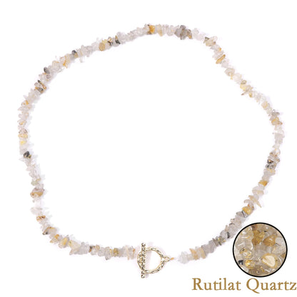 Healing Bohemian Gem Gravel Natural Semi-precious Stone Necklace Women's Fashion Necklace Jewelry Collares Para Mujer Female