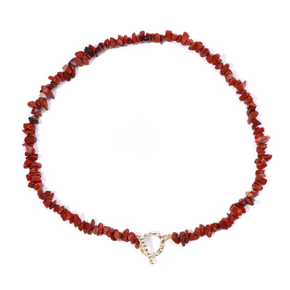 Healing Bohemian Gem Gravel Natural Semi-precious Stone Necklace Women's Fashion Necklace Jewelry Collares Para Mujer Female