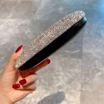 Car Luxury Diamond Glasses Case Women Fashion Glitter Reading Myopia Sunglasses Protector Cover Pressure Glasses Storage Box