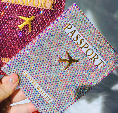 Radiant Voyage Bling Luggage Tag & Passport Holder Set