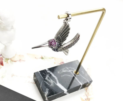 Colourful Hummingbird 925 Sterling Silver