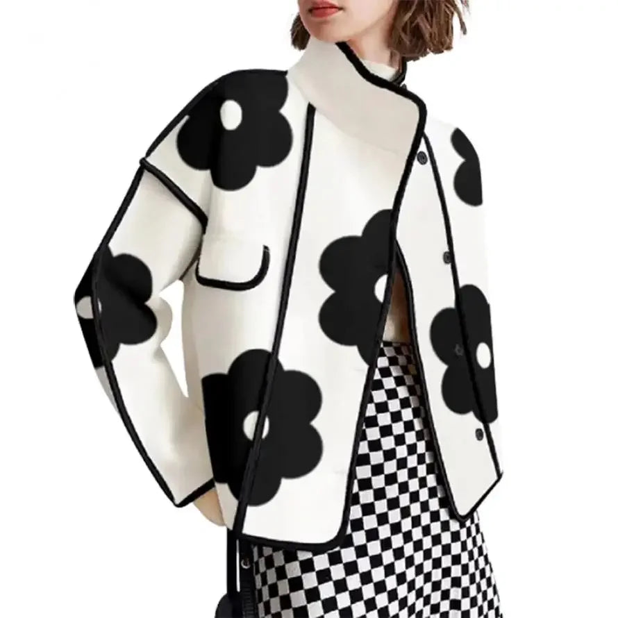 Retro Bloom Oversized Jacket