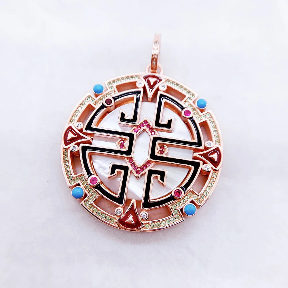 Sacred Harmony Pendant: A Kaleidoscope of Divine Balance