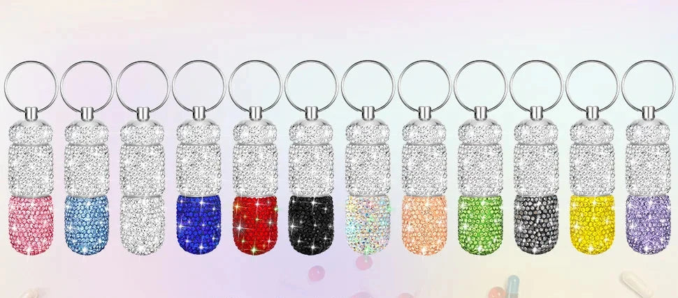 Luxury Rhinestone Pill Case