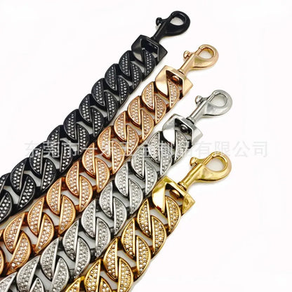 32MM Stainless Steel Pet Supplies Dog Collar Bully Dog Fighting Bully Dog Collar Durbin Cuban Chain Traction Leash Chain