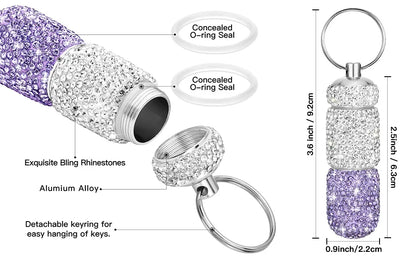 Luxury Rhinestone Pill Case