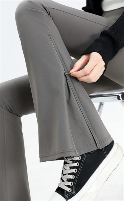 Zipper Bell Bottom Pant