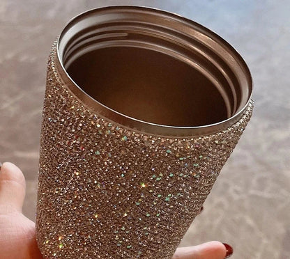 Rhinestone Stainless Steel Insulated Coffee Cup